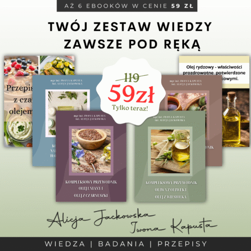 Zestaw E-booków o olejach tłoczonych na zimno